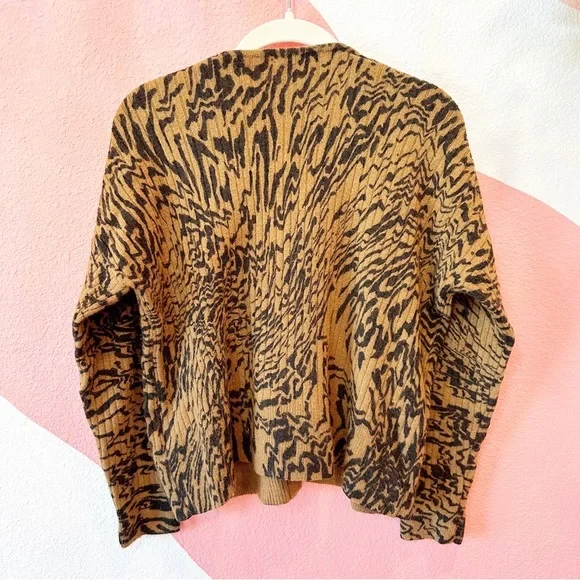 Madewell Tigerized Cameron Ribbed Cardigan Sweater in Coziest Yarn XXS - Picture 4 of 11